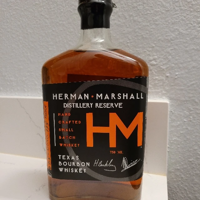 Herman Marshall Distillery Reserve Texas Bourbon