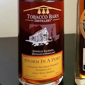 Tobacco Barn Distillery Single Barrel Straight Bourbon Whiskey Finished in a Port Barrel (Storm in a Port)