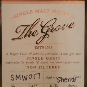 The Grove Distillery Cream Sherry Cask Whiskey