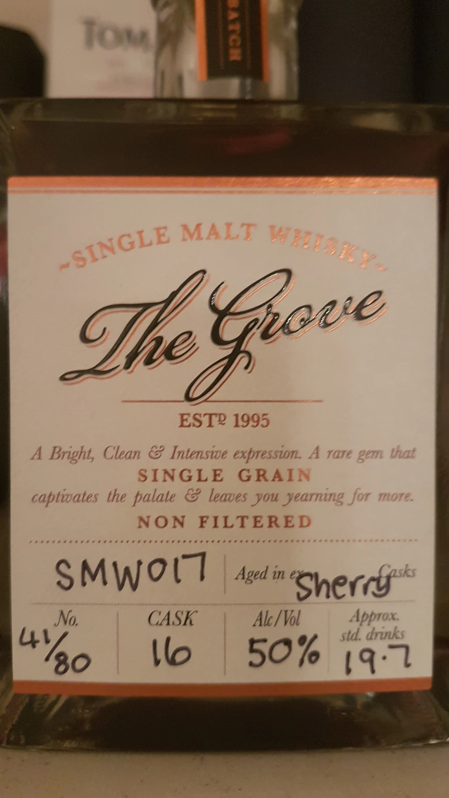 The Grove Distillery Cream Sherry Cask Whiskey