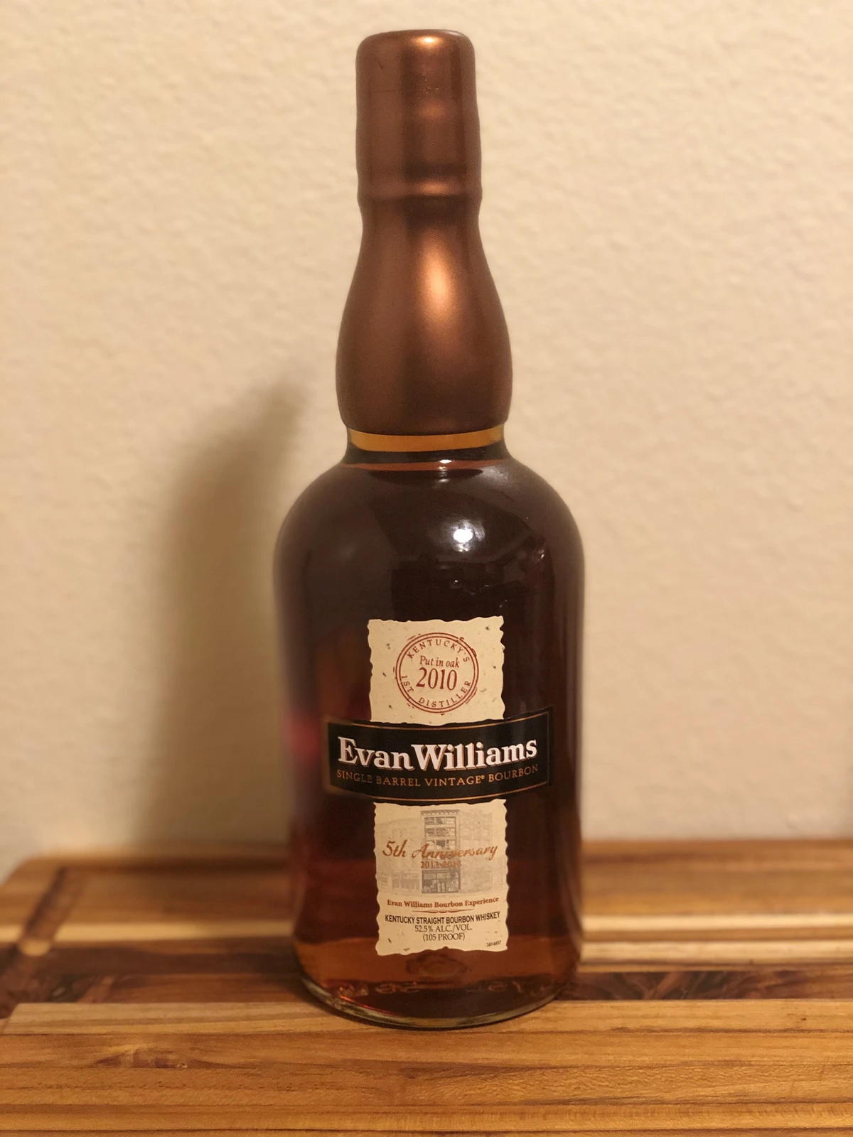 Evan Williams Single Barrel Vintage 2010 (5th Anniversary Evan Williams Bourbon Experience Bottling)