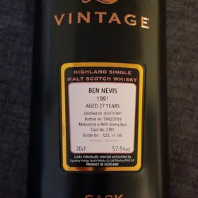 Ben Nevis 1991 27 Year Cask Strength Collection (Signatory)