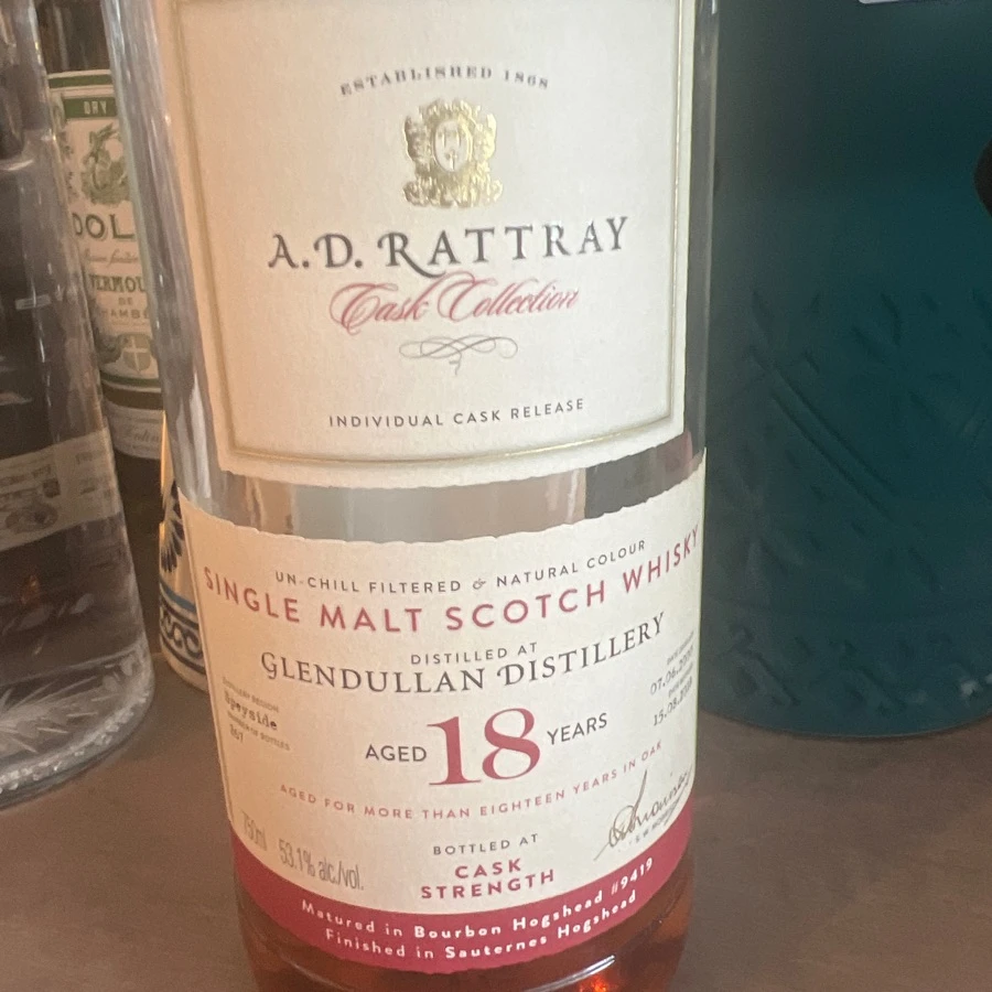 AD Rattray Glendullan Distillery 18 Yrs