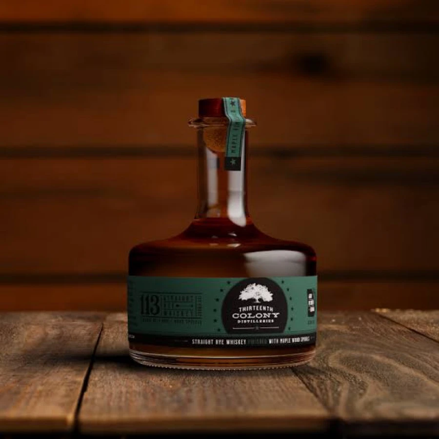 13th Colony 113 Straight Rye Whiskey Finished with Maple Wood Spirals