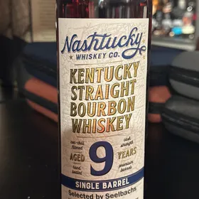 Nashtucky Cask Strength Kentucky Straight Bourbon Whiskey Aged 9 Years Single Barrel Selected by Seelbachs (barrel #20010)