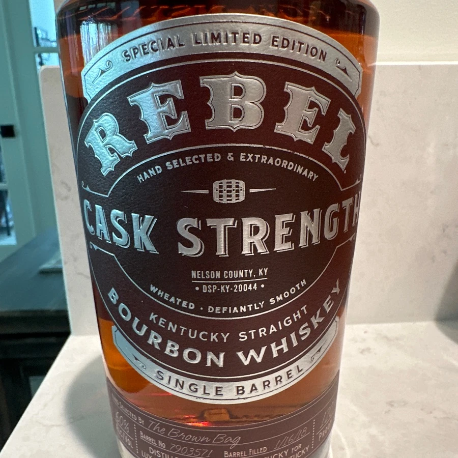 Rebel Cask Strength Single Barrel - The Brown Bag