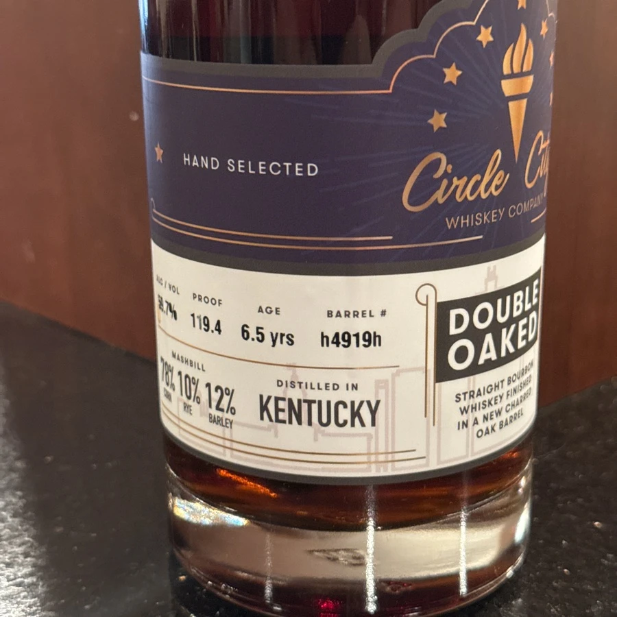 Circle City Double Oaked Single Barrel h4919h