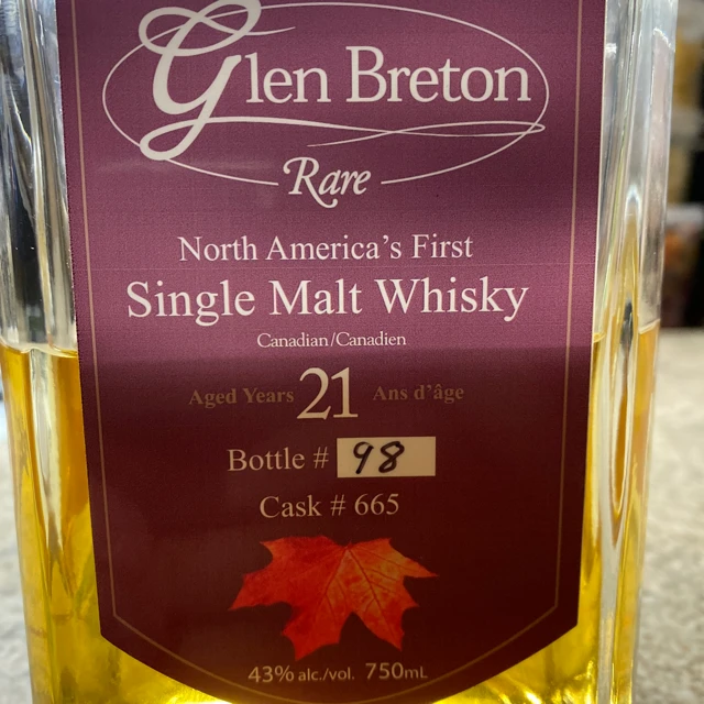 Glen Breton Rare Single Malt Whisky 21 Y.O.