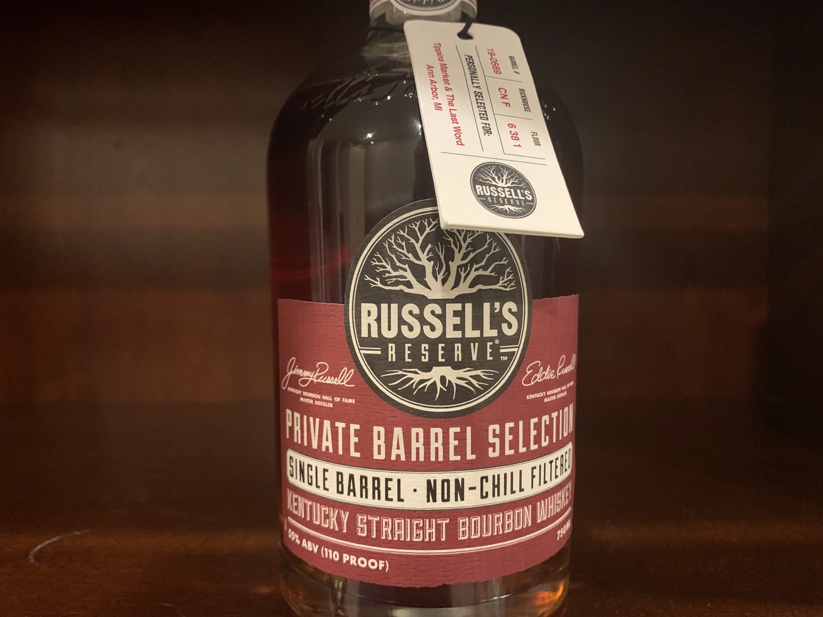 Russell's Reserve Private Barrel Single Barrel Selection Tippins 19-0569