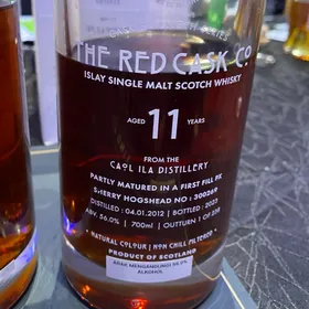 The Red Cask Co Caol Ila 11y Cask Strength Cask No.300269