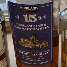 Kirkland 15 Year Highland Single Malt Scotch Whiskey Sherry Cask Finish