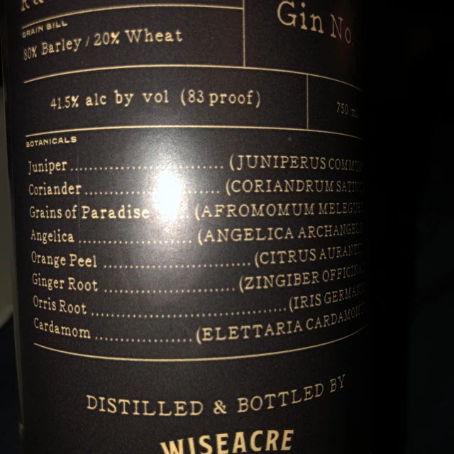 Wiseacre Farm R&D Series No. 17 Gin