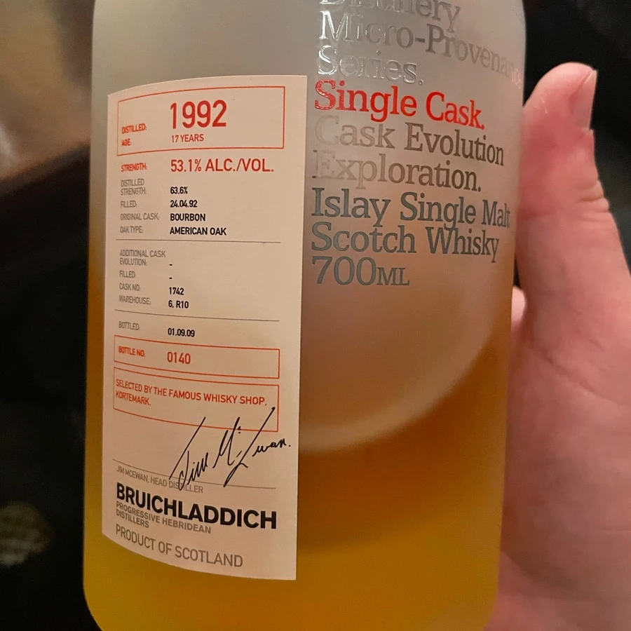 Bruichladdich 1992 17 year Cask No 1742