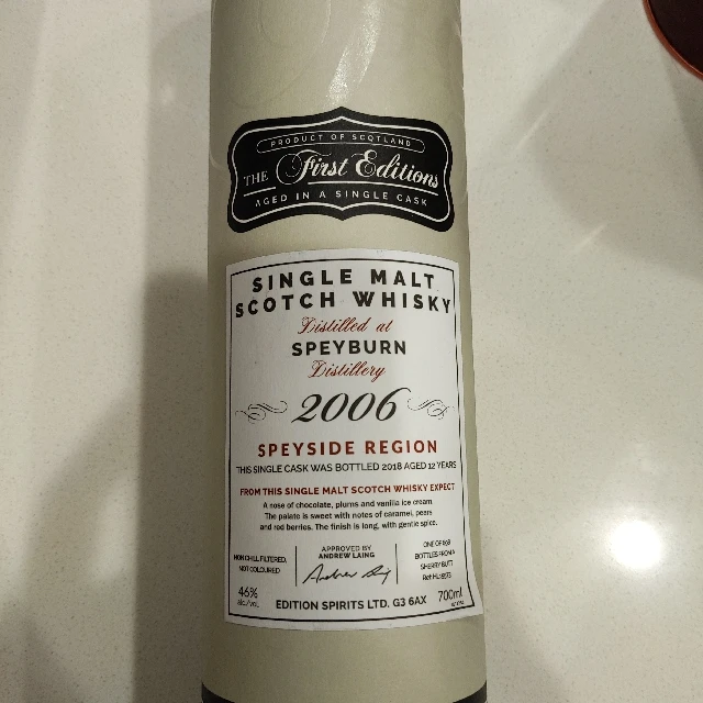 First Editions Speyburn 2006