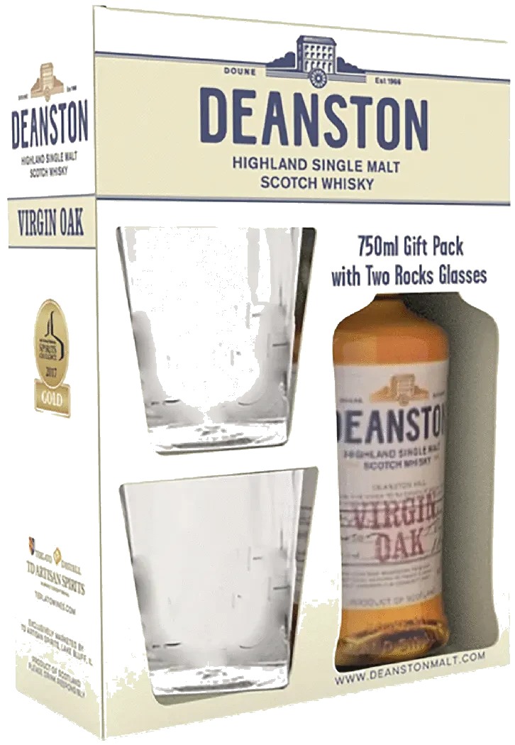 Deanston Virgin Oak W Glasses