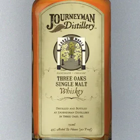 Journeyman Distillery Three Oaks Single Malt Organic Whiskey