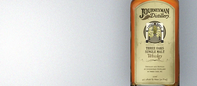 Journeyman Distillery Three Oaks Single Malt Organic Whiskey
