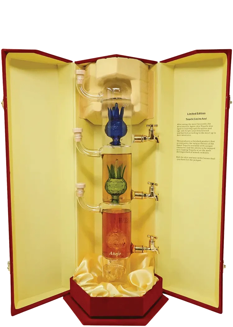 Casino Azul Glass Tequila Tower