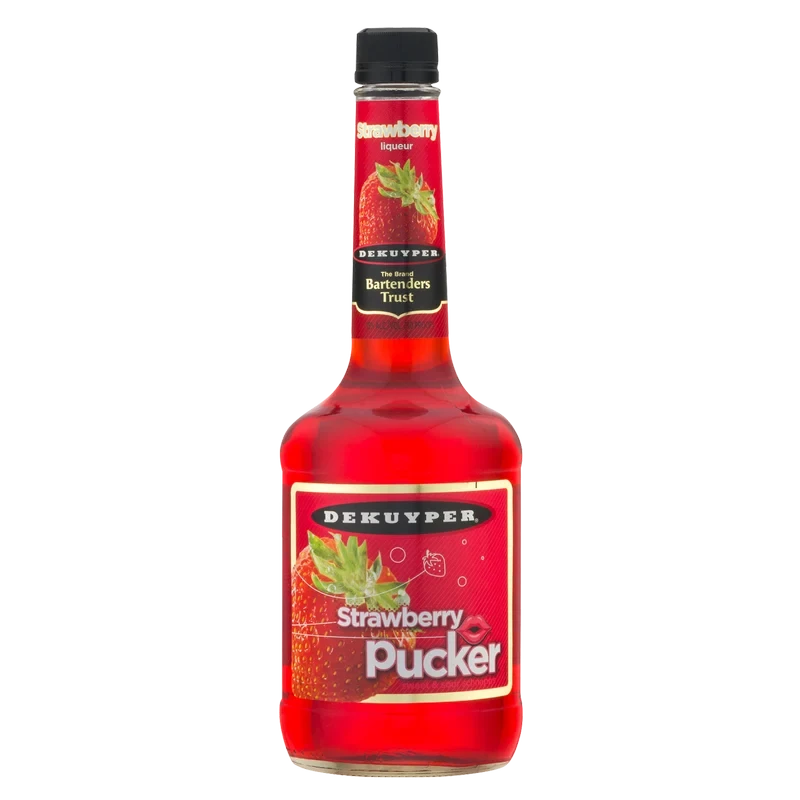 DeKuyper Strawberry Pucker Schnapps Liqueur 750ml
