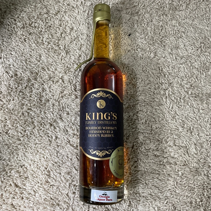 Kings Family Distillery Bourbon Whiskey Finished In A Honey Barrel
