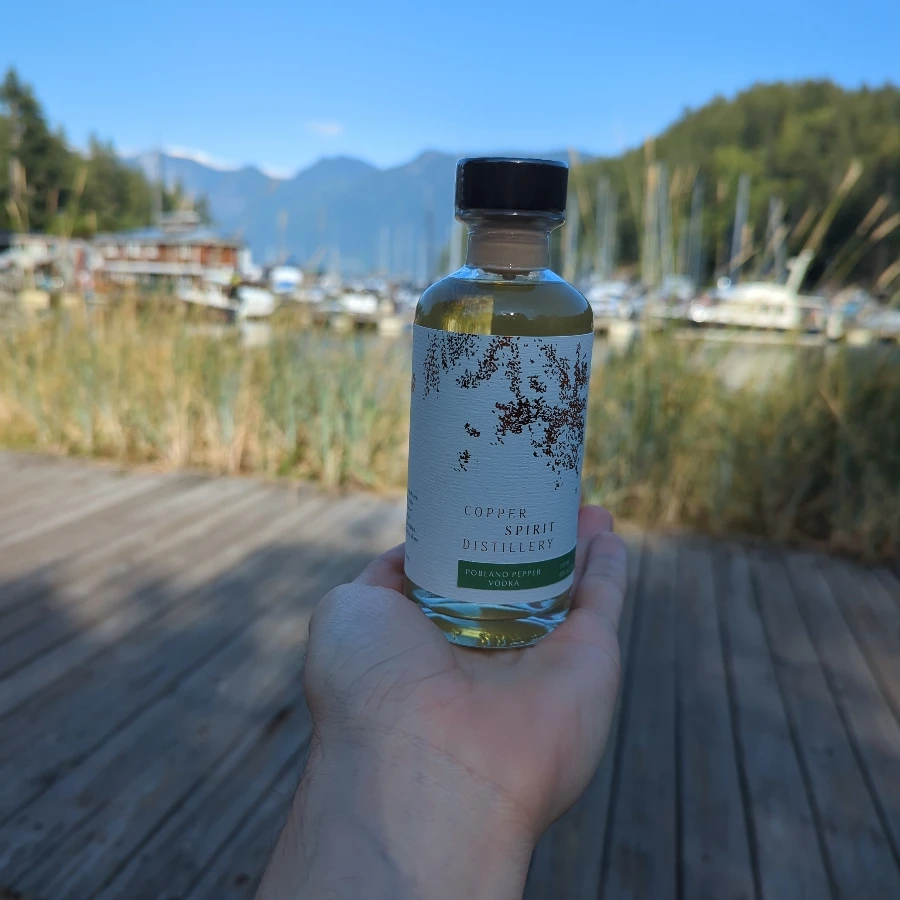 Pablano Pepper vodka;copper spirit distillery