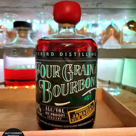 Bluebird Distilling Four Grain Bourbon Finished in Jamaican Rum Barrels