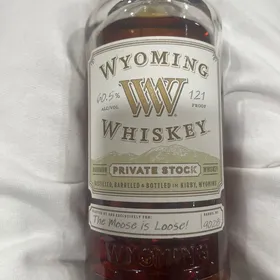 Wyoming whiskey Private stock. The Moose is Loose  barrel #9028