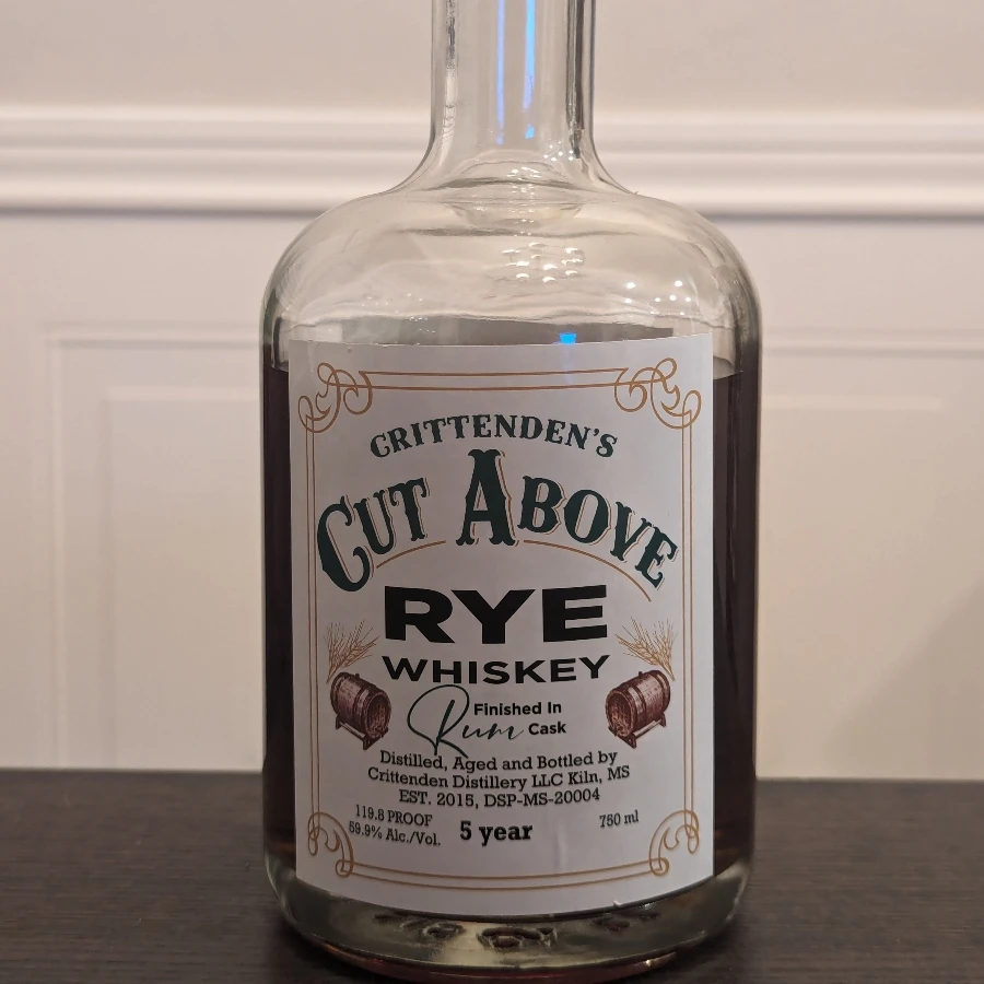 Crittenden's Cut Above Rye Finished in Rum Cask