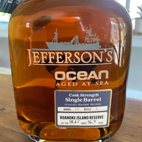 Jefferson's Ocean Aged at Sea Cask Strength Single Barrel Voyage 33 Roanoke Reserve