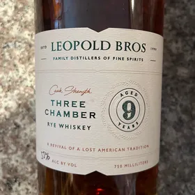 Leopold Bros 9 year cask strength three chamber rye