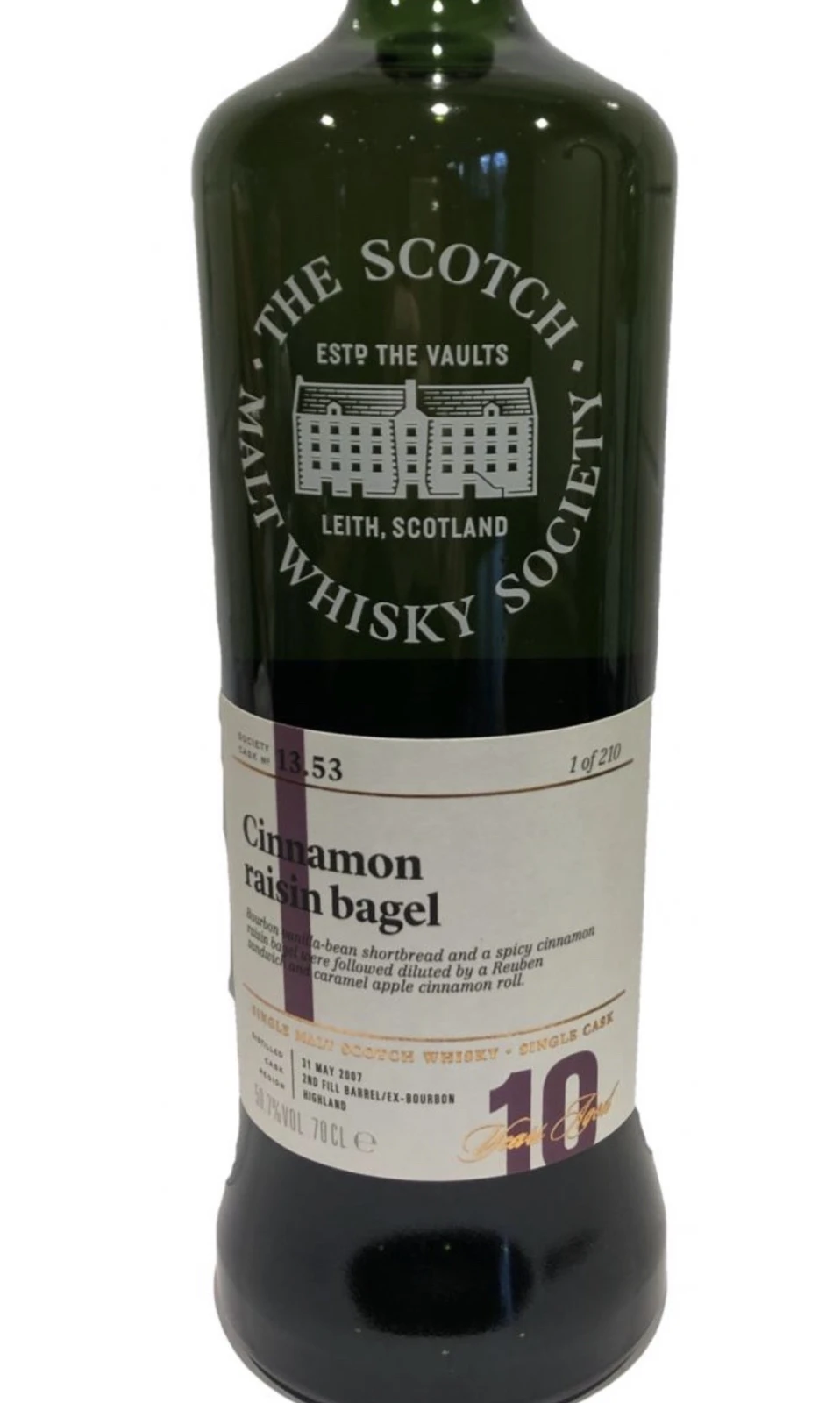 Cinnamon Raisin Bagel 13.53 (SMWS)