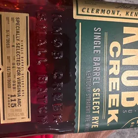 Knob Creek Single Barrel Select Rye W-K, F-4, R-49