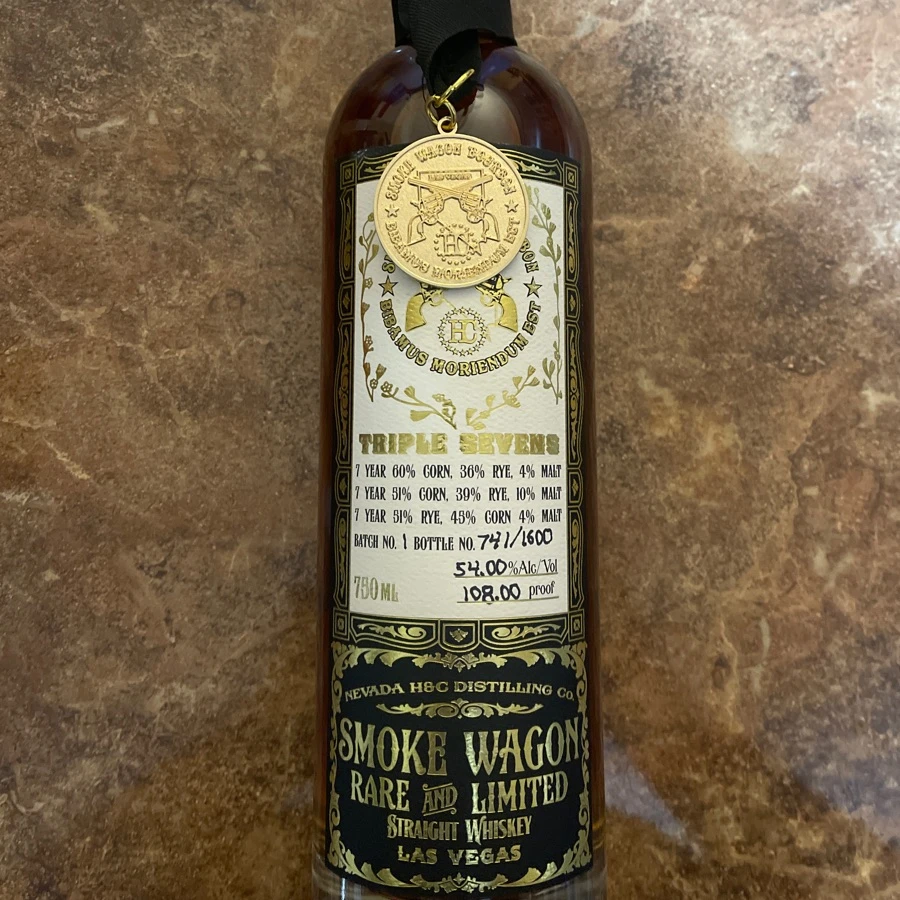 Smoke Wagon Rare and Limited Triple Sevens Straight Whiskey