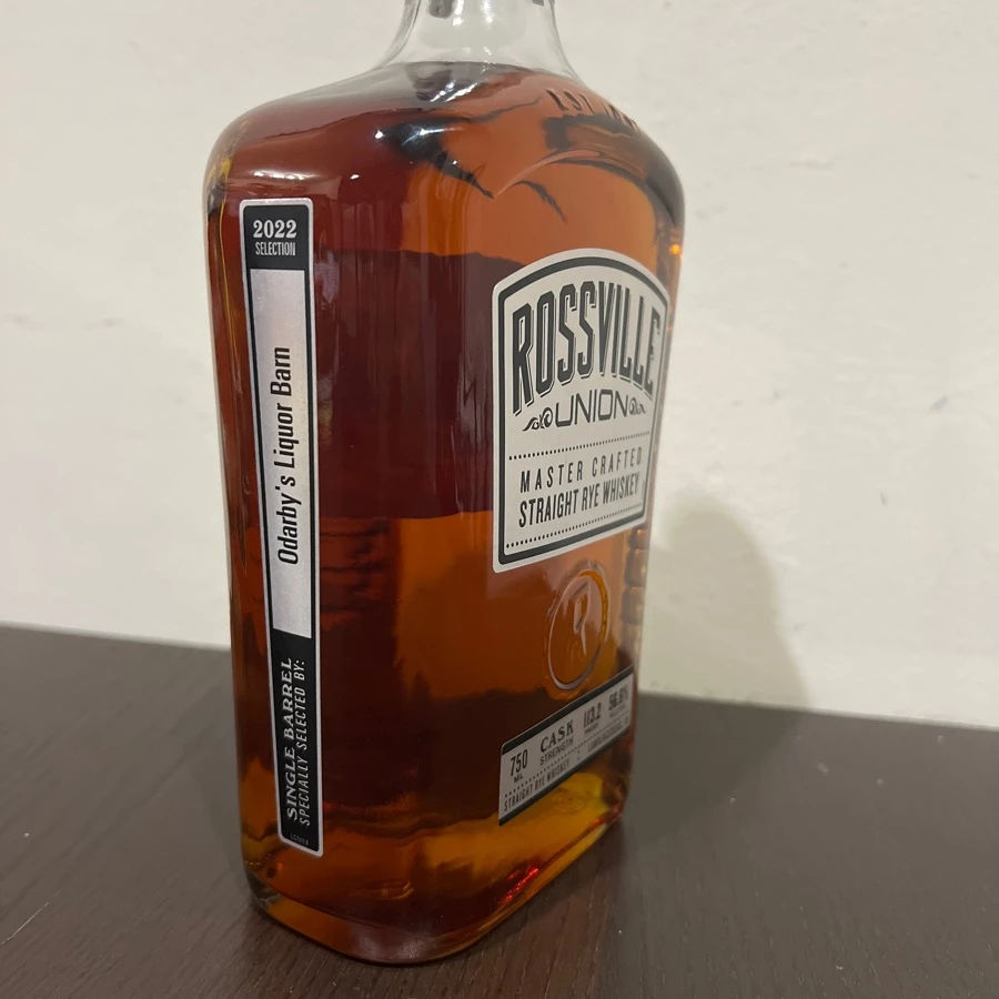 Rossville Union Straight Rye Whiskey (Odarby's Liquor Barn Single Barrel Select)