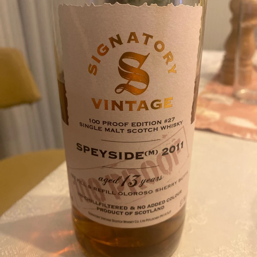 SIGNATORY VINTAGE SPEYSIDE (M) 2011 AGED 13 YEARS