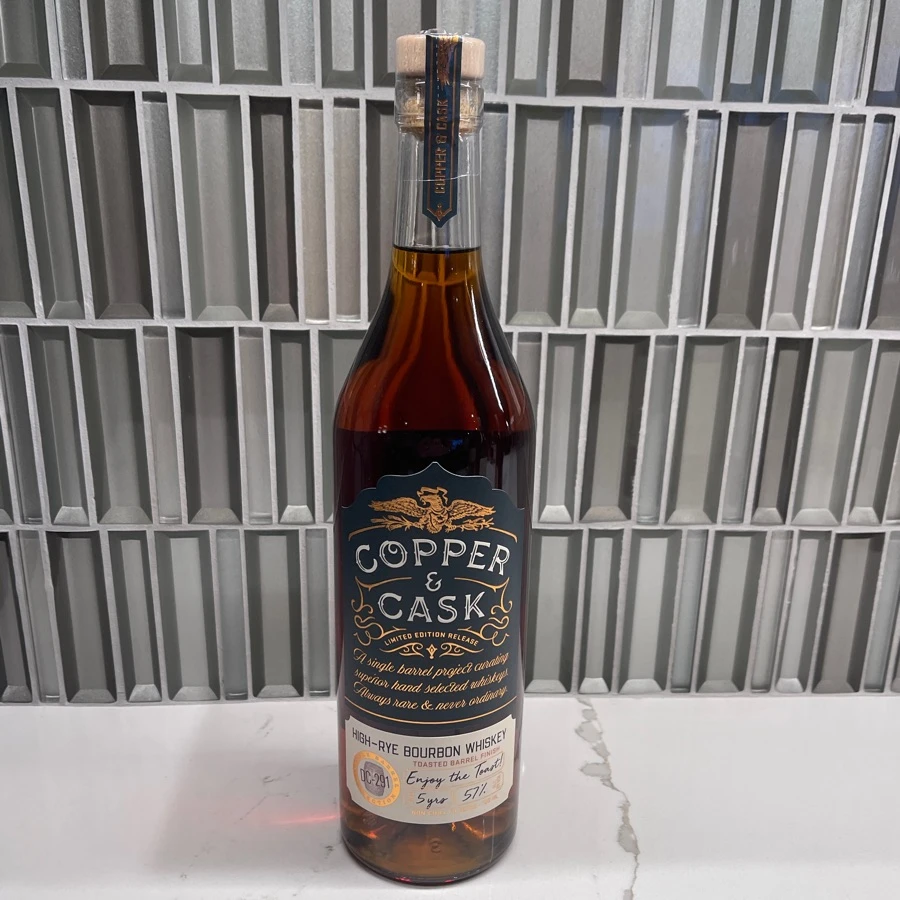 Copper & Cask High-Rye Bourbon Whiskey Toasted Barrel Finish