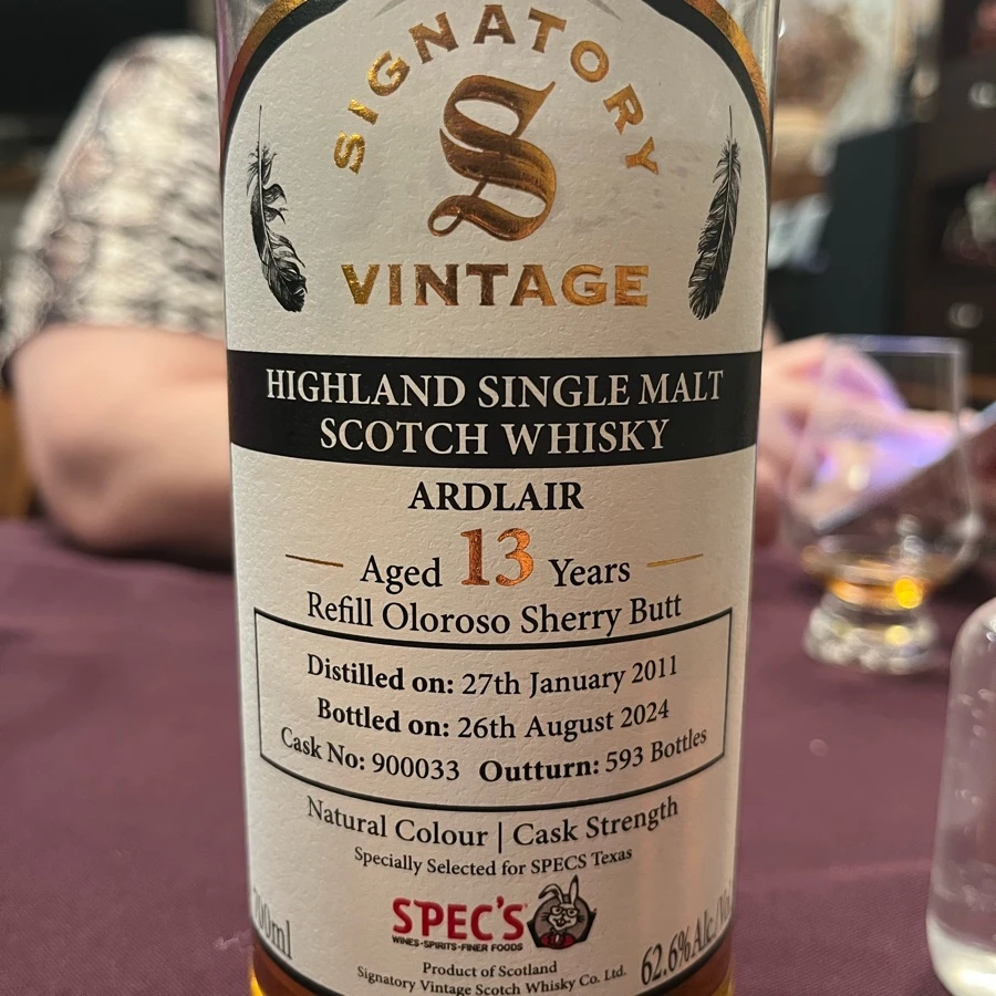 Ardlair 2011 13 Years (Signatory Vintage- Spec's pick)