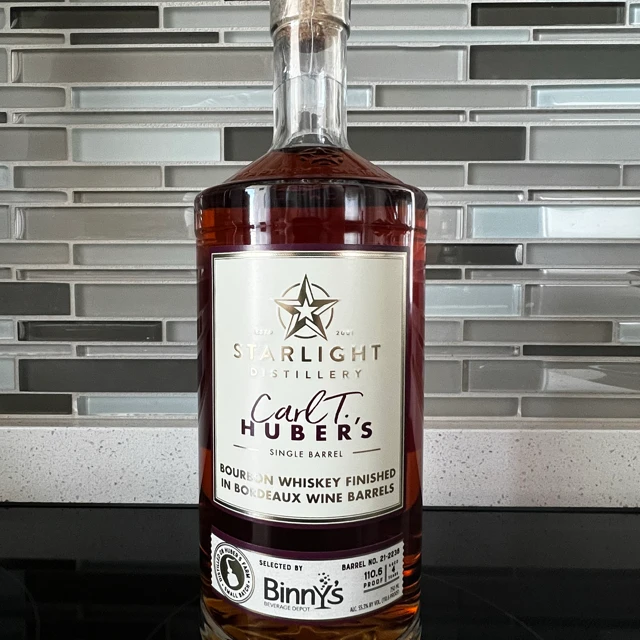 Starlight Carl T. Huber's Single Barrel Bourbon Finished in Bordeaux Wine Barrels (Binny's Pick) 21-2236