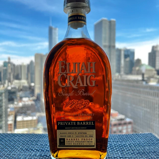 Elijah Craig single barrel Private Barrel 11 Year Barrel Proof (Binny's)