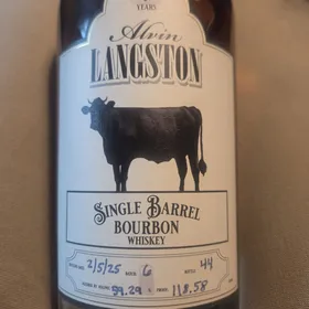 Alvin Langston Single Barrel Bourbon Batch 6