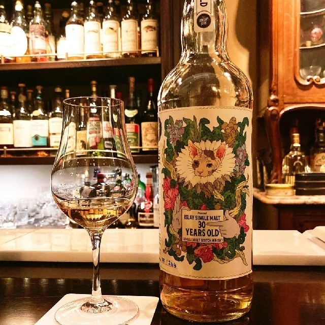 Islay 30yo Single Malt " The Cat" label, from The Whisky Jury