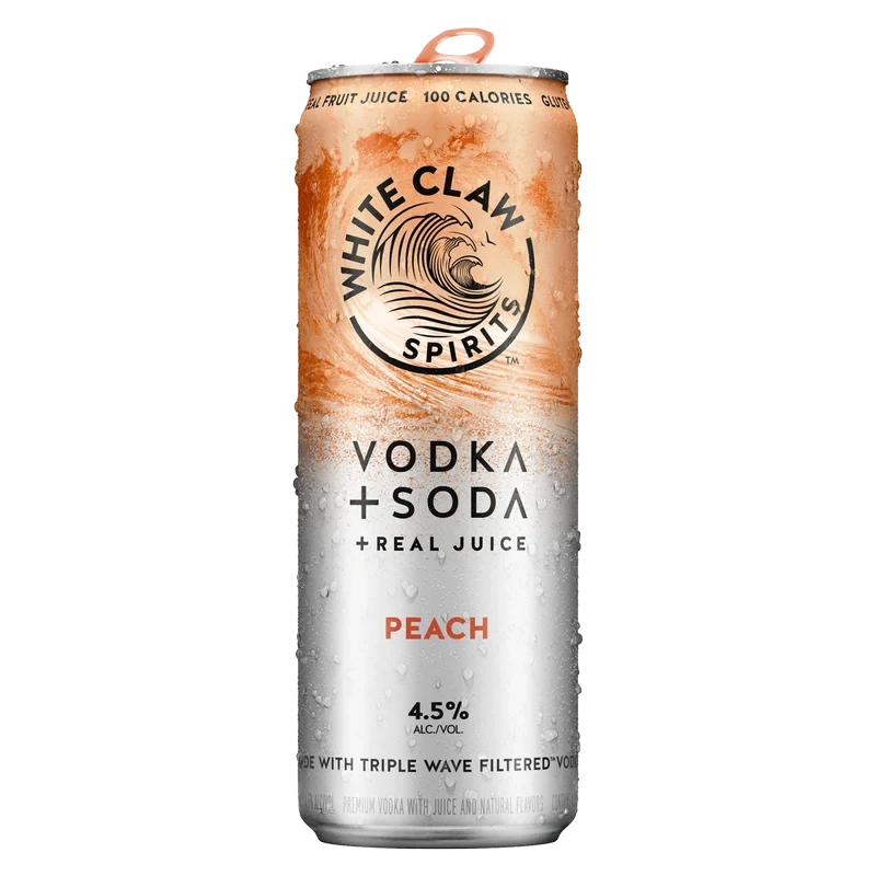 White Claw Vodka + Soda Peach 12oz Can 4.5% ABV