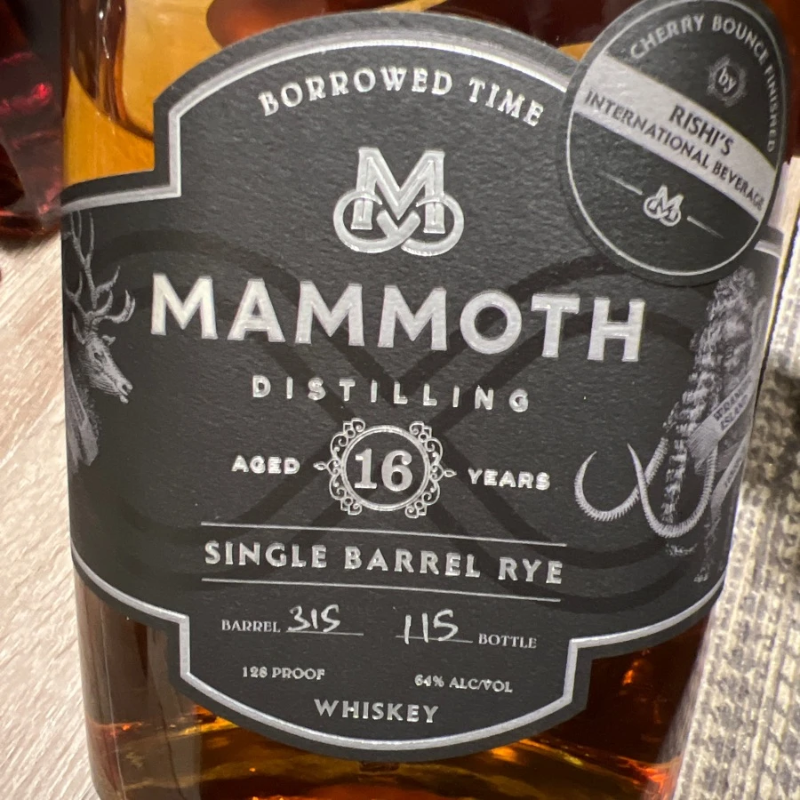 Mammoth 16 Year Single Barrel Rye  Cherry Bounce Finish