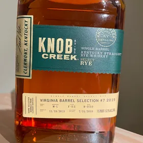 Knob Creek Single Barrel Select Rye (Virginia Barrel Selection #7 2019 W-L F-03 R-030)