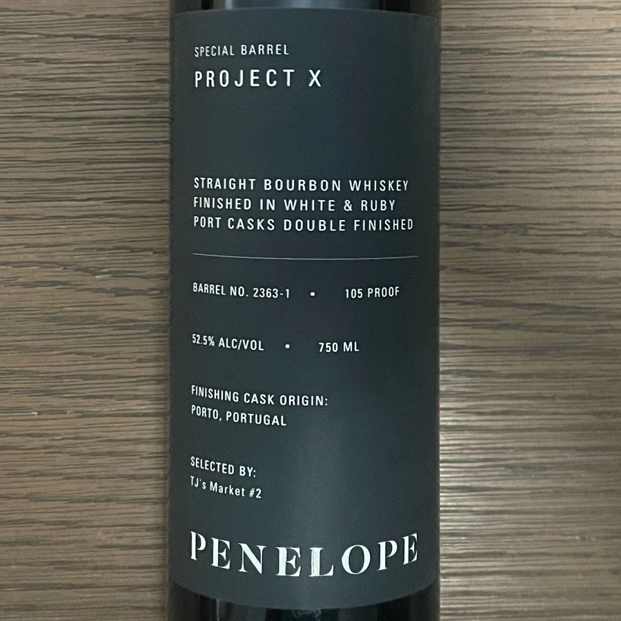 Penelope Project X Straight Bourbon Whiskey Finished In White & Ruby Port Casks Double Finished - TJ's Market 2