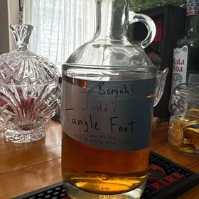 Judd's Tangle Foot corn whiskey