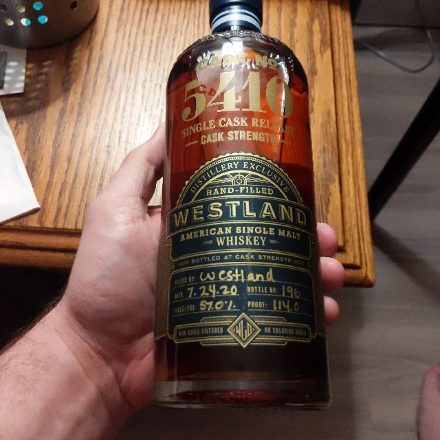 Westland American single malt whiskey single cask release number 5410