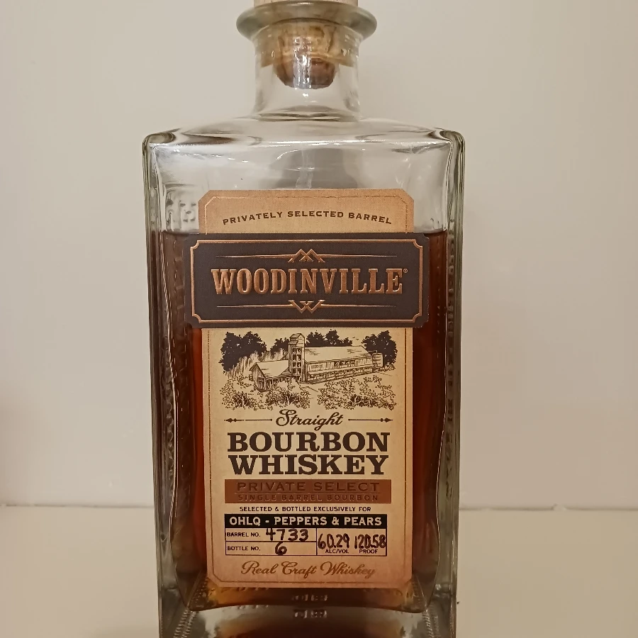Woodinville Private Select Single Barrel (OHLQ-Barrel 4733-Peppers & Pears)