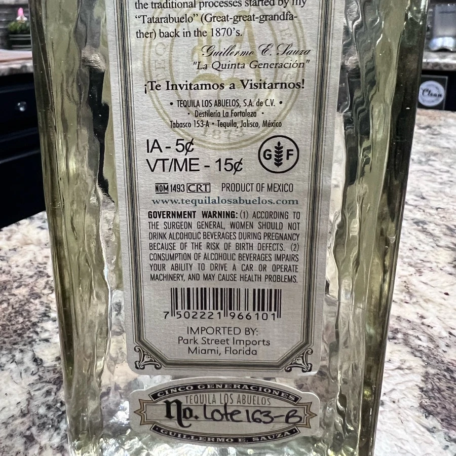 Fortaleza Lot 163-B Blanco Tequila