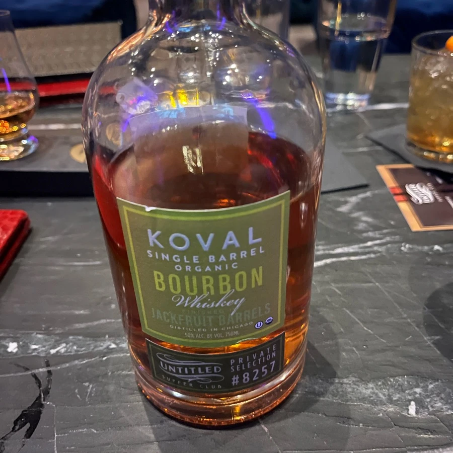 koval single barrel organic bourbon